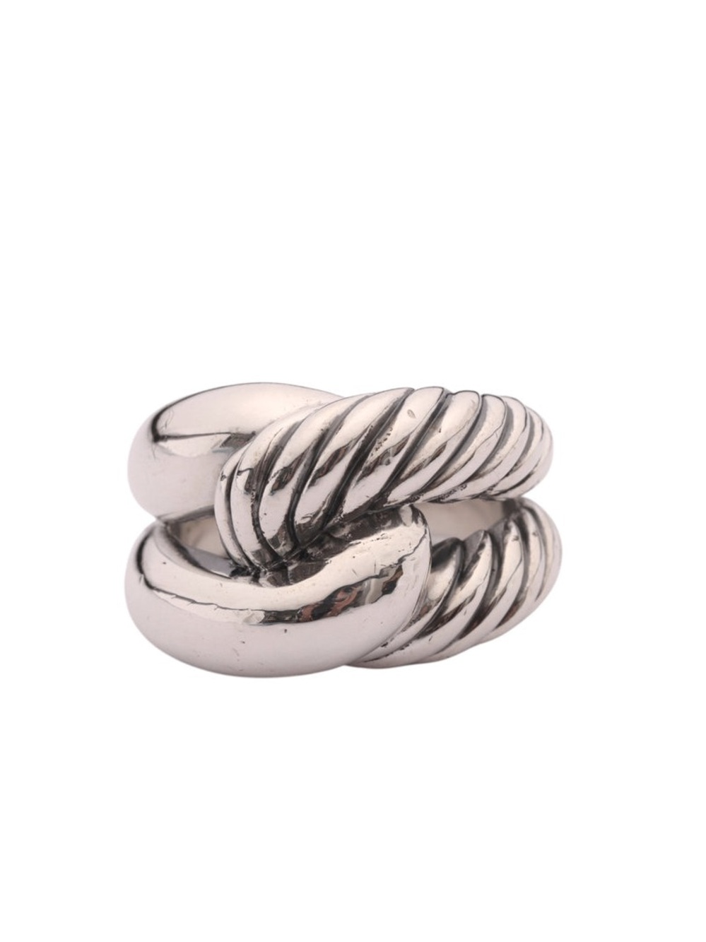 David Yurman Cable Infinity Knot 925 Sterling Silver Size 7 Width-15 mm - Picture 3 of 7
